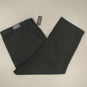 Polo Ralph Lauren Men Chino Pants Big&Tall Size 56Bx30 Black Stretch Classic Fit