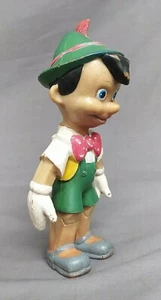 VINTAGE WALT DISNEY PINOCCHIO RUBBER QUIETSCHENDE FIGUR - 1962 - SELTENE GRÜNE VERSION. - Bild 1 von 12
