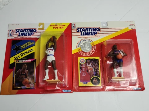 VTG 1990s Starting Lineup Lot ISIAH THOMAS JOE DUMARS Detroit Pistons Bad Boys Cover