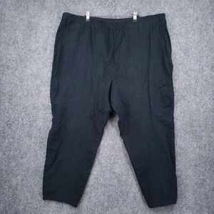 Catherines Everyday Fit Pants Womens 3XWP Petite Blue Hi Rise Pull On Stretch - Picture 1 of 12