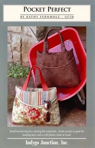 Indygo Junction IJ728 The POCKET PERFECT Bucket Bag UNCUT Pattern Purse - Picture 1 of 3