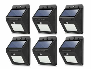 4x20 LED Solar power wall Light water proof outdoor PIR motion sensor path Lamp - Picture 1 of 15