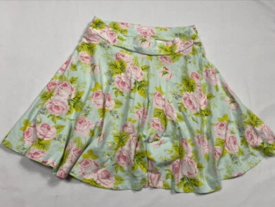 Falda corta Matilda Jane 10 azul rosa verde floral hola precioso algodón Foto 1 de 4