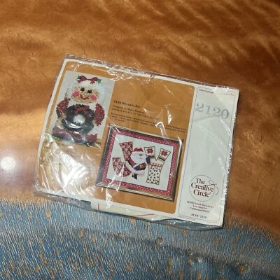 NWT Vintage Santa JOY crosstitch embroidery kit USA 1979 - Image 1 of 4