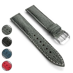 Waterproof Genuine Shark Leather Watch Band Strap - 18mm 19mm 20mm 22mm 24mm  - Picture 1 of 9