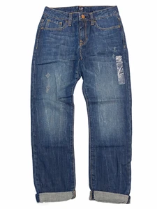 NWT GAP Girl's Girlfriend Jeans Sz 6 Medium Wash Adjustable Waist #851378 - Picture 1 of 8