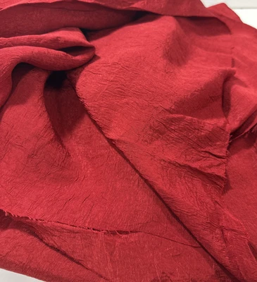 Poly Satin Rayon Red/Maroon 2 Yards 45" Wide Very Flowy - Image 1 of 4