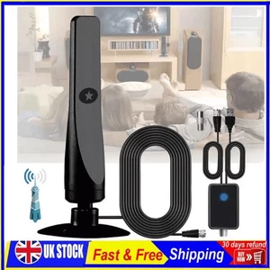 TV Aerial Digital Indoor TV Aerial with Signal Booster TV Antenna for Freeview - Picture 1 of 24