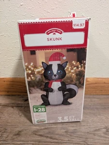 Holiday Time Christmas Skunk Airblown Inflatable 3.5 Ft Tall NEW - Picture 1 of 3