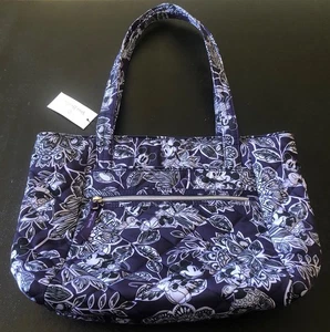Vera Bradley Disney Tote MICKEY & MINNIE'S FLIRTY FLORAL Purple NWT $125 MSRP - Picture 1 of 10