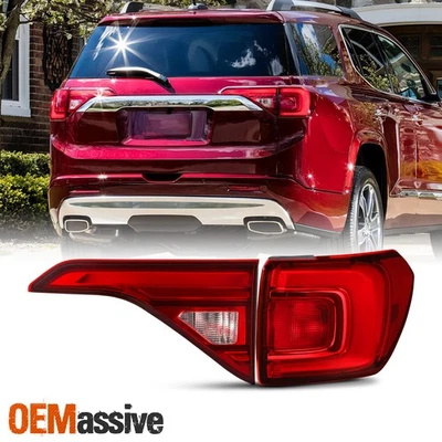 For 2017-2019 GMC Acadia LED Running Chrome Red Tail Light Inner+Outer Passenger - Image 1 of 4
