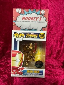 Iron Man (Cromo Dorado) 285 ~ Marvel: Avengers - Infinity War - Vinilo Funko Pop - Imagen 1 de 6