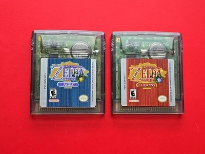 Zelda Oracle of Ages Seasons Game Boy Color Nintendo GBC Games Authentic Saves - Image 1 of 4