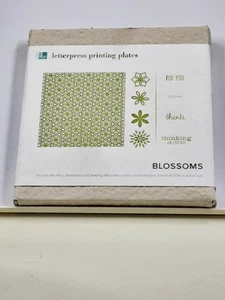 NEW Letterpress Printing Plates Blossoms 10 Plates Flowers And Sentiments - Picture 1 of 10