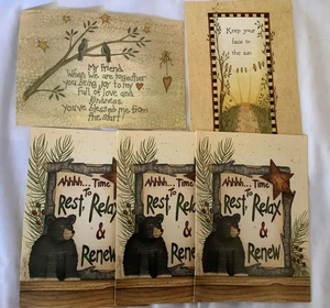 Marian Heath Lot of 5 Feel Better / Friendship Cards Linda Spivey - Picture 1 of 7