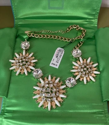 NUEVO 2010 Estilo Natasha Diseñador Amarillo Cristal Flor Grueso Collar Distintivo Foto 1 de 4