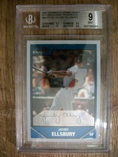 JACOBY ELLSBURY 2007 Bowman Chrome Draft FG Prospects #105 BGS MINT 9 Red Sox