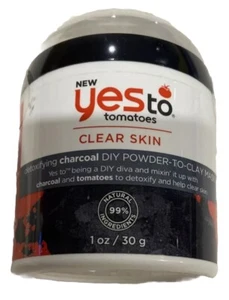 Yes To Tomatoes Detoxifying Charcoal DIY Powder Paste Mask Jar - Picture 1 of 2