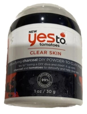 Yes To Tomatoes Detoxifying Charcoal DIY Powder Paste Mask Jar - Image 1 of 2