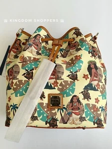 Disney Parks Dooney & Bourke Moana Drawstring Bucket Bag Purse Actual - Picture 1 of 4
