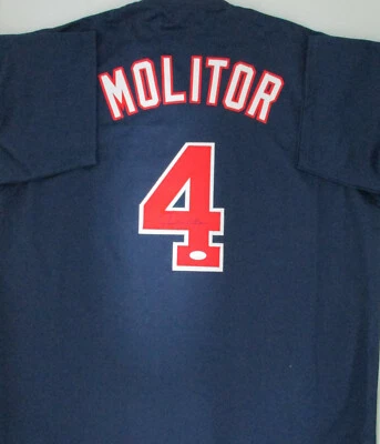 Twins PAUL MOLITOR Signed Custom Replica Navy Jersey AUTO - HOF '04 - JSA - Image 1 of 3