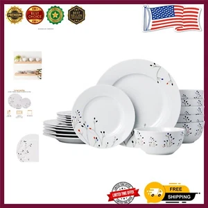 Branches 18-Piece Dinnerware Set with Bowls and Plates – Elegant Dining Solution - Picture 1 of 9