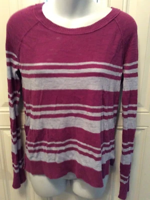 Mossimo Supply Co - Suéter Ligero a Rayas Púrpura y Azul - Talla Mediana Foto 1 de 3