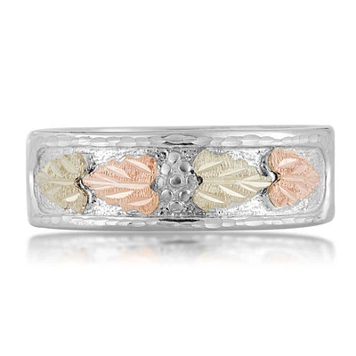 Anillo de boda/aniversario Landstrom's Black Hills dorado sobre ley para hombre MRL02145 Foto 1 de 4