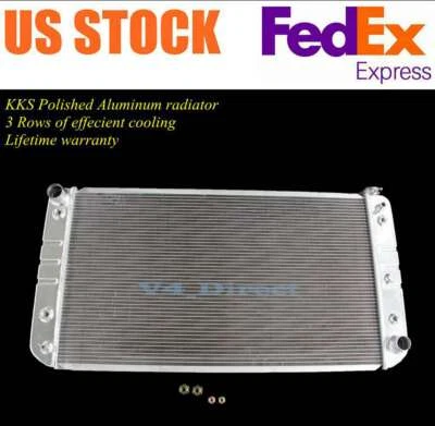 Radiador de 3 filas adecuado 1992 1993 Chevy GMC C2500 C3500 K2500 K3500 6,5 L V8 diésel AT Foto 1 de 2