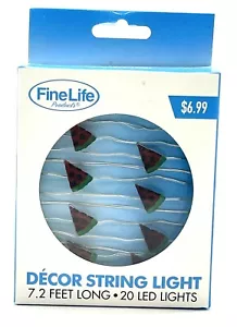 Green & Red Watermelon Lights String-20 LED Lights 7.2 ft Battery Operated - Picture 1 of 5