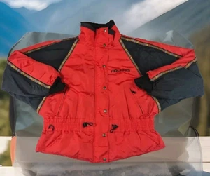 Polaris Thinsulate Womens Red Snowmobile Ski Jacket M Medium Vintage '90s - Picture 1 of 17