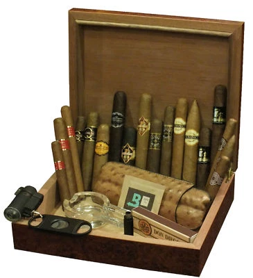 Zigarren Sortiment 18 Stück Corona, Robusto, optional mit Zubehör und Humidor - Bild 1 von 4