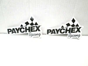 3-1/4" X 2" PAIR BODINE NASCAR FORD TAURUS PAYCHEX RACING VINYL STICKER DECALS - Picture 1 of 3