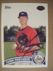 JASON TOWNSEND signed PIRATES 2011 Topps Pro Debut baseball card ALABAMA AUTO 28