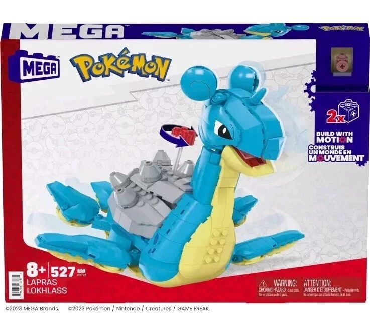 Mega Construx Pokémon Lapras 529 Bloques de construcción con Mov