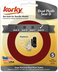 Dual Flush Valve Seal Assortment, Seal D – Fits Specific Dual Flush Toilets – Lo - Picture 1 of 12