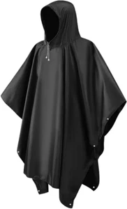 Rain Ponchos for Adults,Reusable Waterproof EVA Raincoats with Drawstring Hood & - Picture 1 of 12