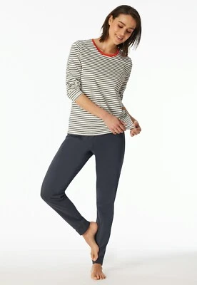 Schiesser Donna Pigiama Lungo Tgl 38 40 42 44 46 48 50 M-5XL Pigiama 100% Co - Imagen 1 de 4