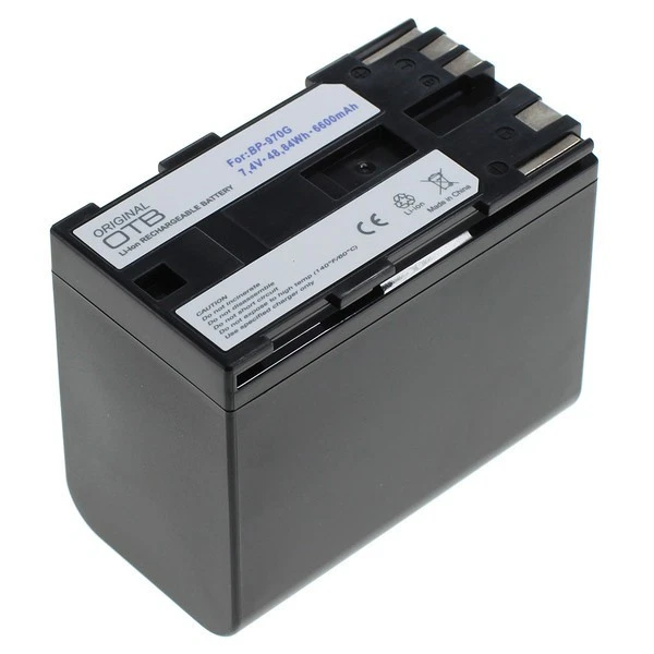 OTB Batteria per Canon BP-970G BP-950G BP970 BP970G BP950 XH A1 G1 XHG 7,4V 6600 mAH
