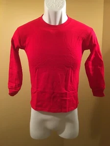 Hanes Jungen Langarmshirt Rot Medium - Bild 1 von 2