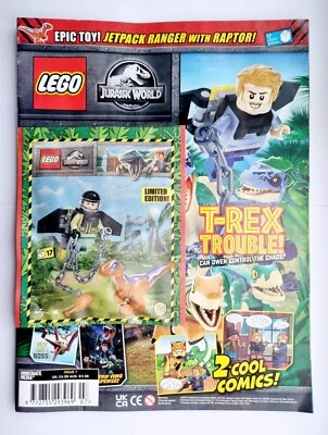 NEW LEGO JURASSIC WORLD MAGAZINE WITH EXCULSIVIE RANGER MINIFIGURE & RAPTOR NEW - Image 1 of 4