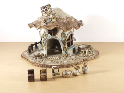 Ceramic Rabbit Fairy Mushroom House Tea Candle Holder Decoration L26cm W21cm H16 - Image 1 of 4