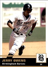 2005 Birmingham Barons Grandstand #18 Jerry Owens Newhall California CA Card