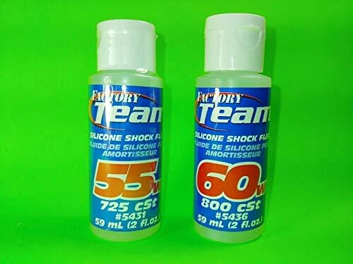 2 TEAM ASSOCIATED 55 + 60 WEIGHT SILICONE SHOCK OIL FLUID ARRMA 55WT 60WT        - Image 1 of 1