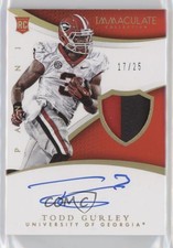 2015 Panini Immaculate Collegiate /25 Todd Gurley II RPA Rookie Patch Auto RC
