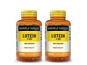 2 X 60 = 120 Softgels Lutein 6 mg Cholesterol Free Vision Health Eyes support - Picture 1 of 2