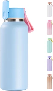 12Oz Kids Water Bottle for School Boys&Girls, 304 Stainless Steel Toddler Cup, I - Picture 1 of 12