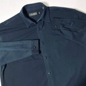 Bugatchi Uomo Shirt Men'S Size Large Black Button Up Long Sleeve Chest Pocket - Picture 1 of 7