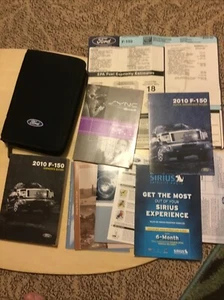 2010 FORD F150 OWNERS MANUAL SET QUICK REF + SYNC GUIDE + CASE + WINDOW STICKER - Picture 1 of 9
