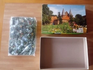 puzzle 2000pz F.X.Schmid panorama Old cathedral with summer flowers - Imagen 1 de 12